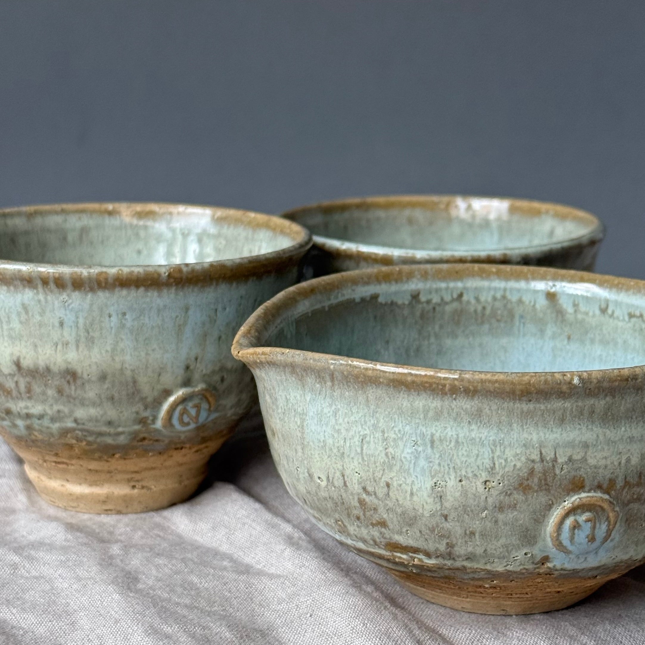 Czarki herbaciane - mame-matchachawan - komplet 3sztuk