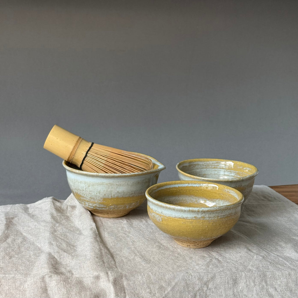 Czarki do herbaty - mame-matchachawan - komplet 3 sztuk