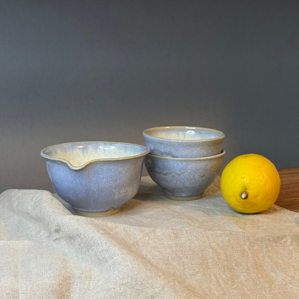 Czarki do ceremonii herbaty - chanoyu - „alabaster”