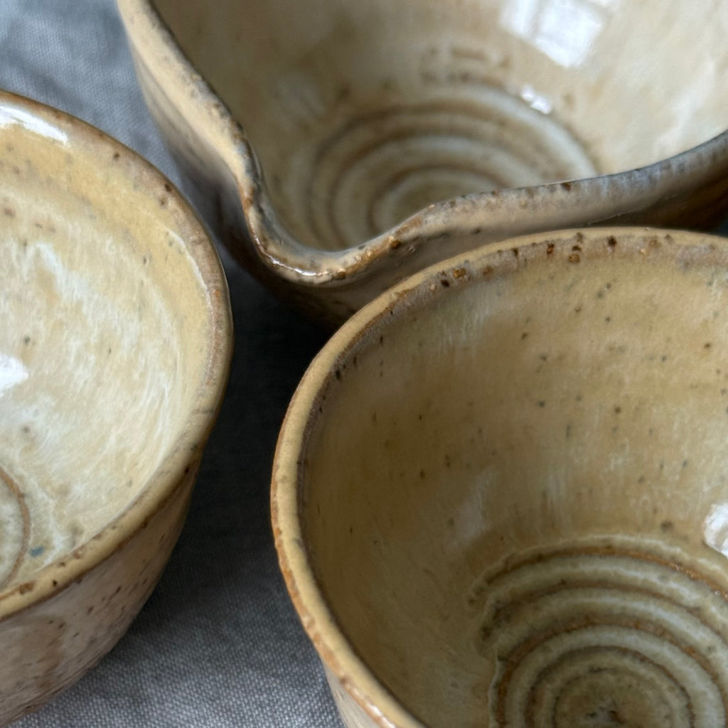 Czarki do herbaty - mame-matchachawan- komplet 3 elementowy - „imbir”