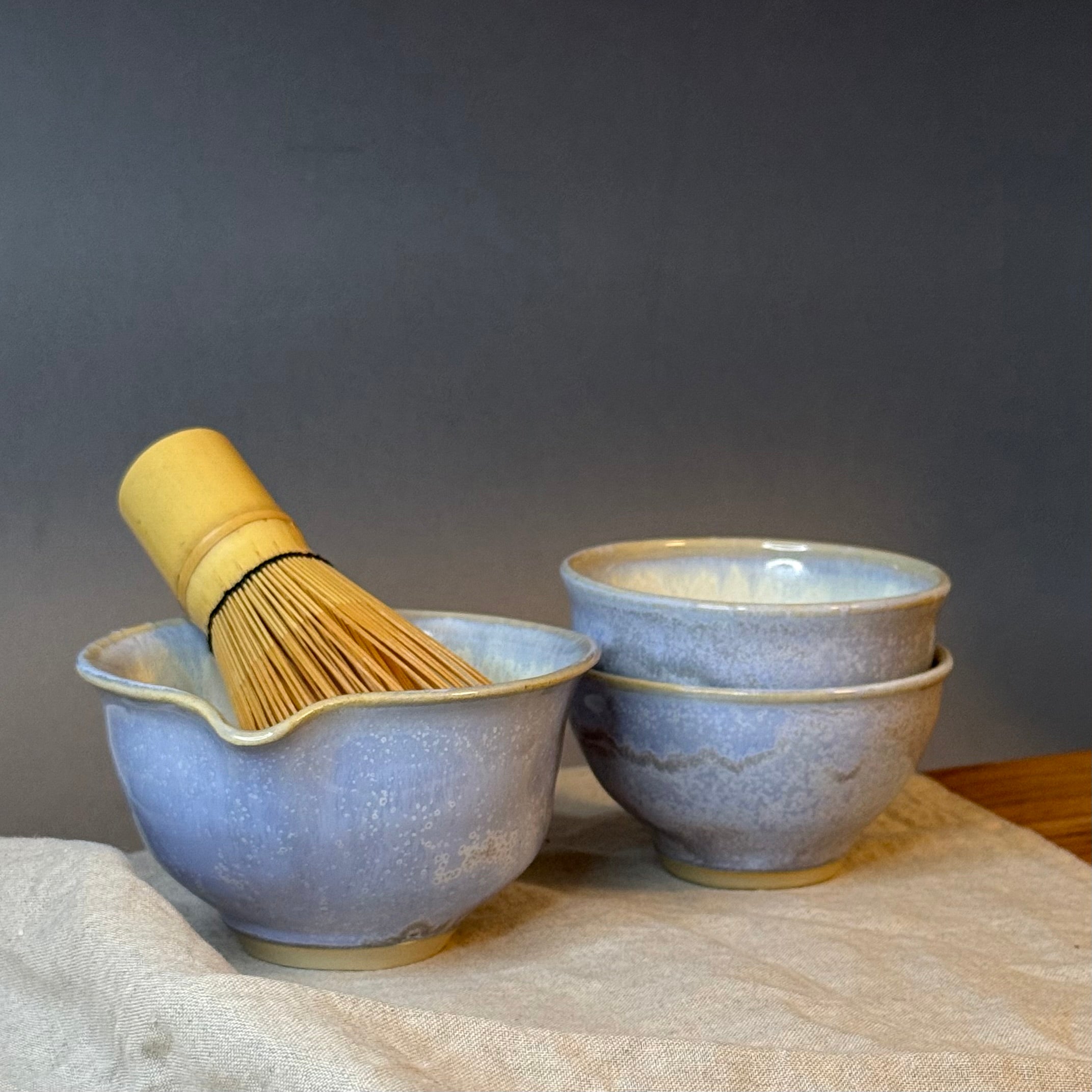 Czarki do ceremonii herbaty - chanoyu - „alabaster”