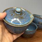Ręcznie wykonany zestaw do herbaty japońskiej w stylu wabi-sabi – shiboridashi i 4 czarki