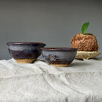 Czarki herbaciane - komplet 2 sztuk - „torfowe jezioro”