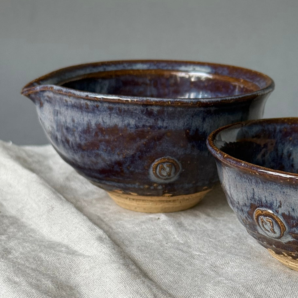 Czarki herbaciane - komplet 2 sztuk - „torfowe jezioro”