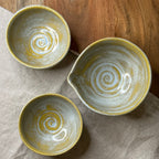 Komplet czarek w kształcie persymony do ceremonii herbaty 3 elementowy