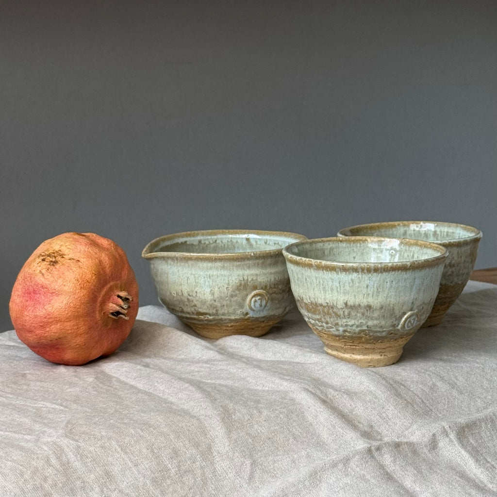 Czarki herbaciane - mame-matchachawan - komplet 3sztuk