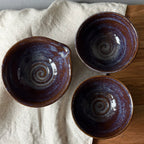 Czarki herbaciane - mame-matchachawan „torfowe jezioro” - komplet 3 elementowy