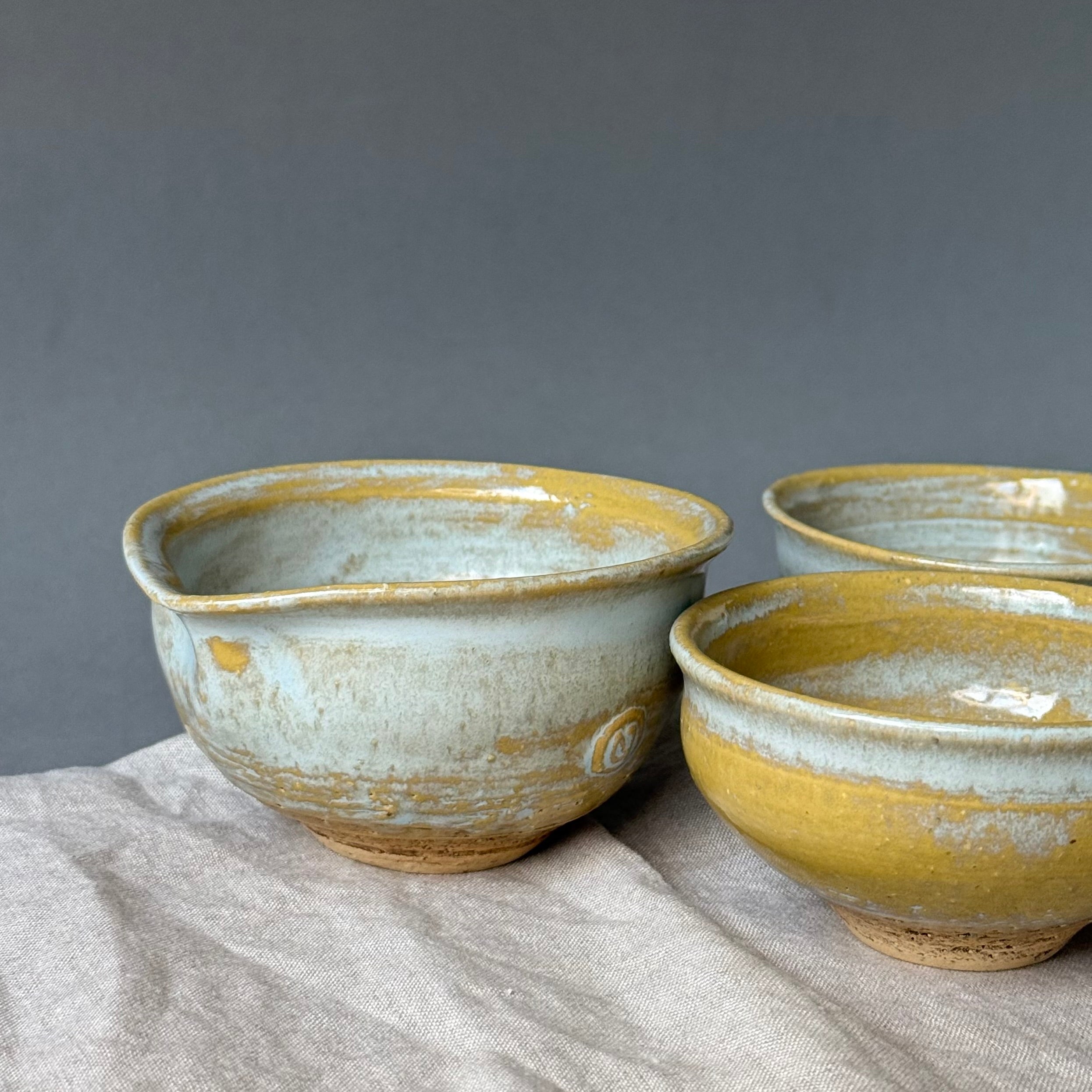 Czarki do herbaty - mame-matchachawan - komplet 3 sztuk