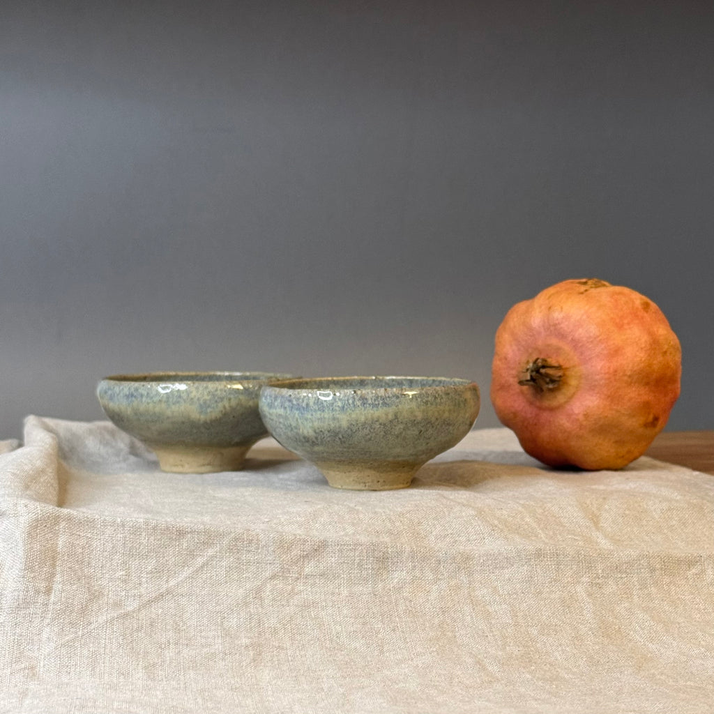 Małe otwarte czarki do ceremonii herbaty - „liść szałwi”