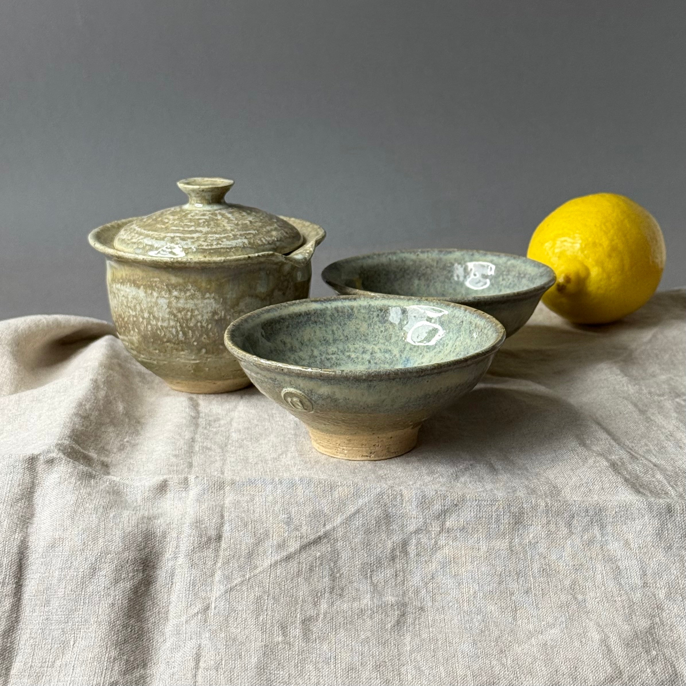 Zestaw herbaciany: gaiwan + 2 czarki