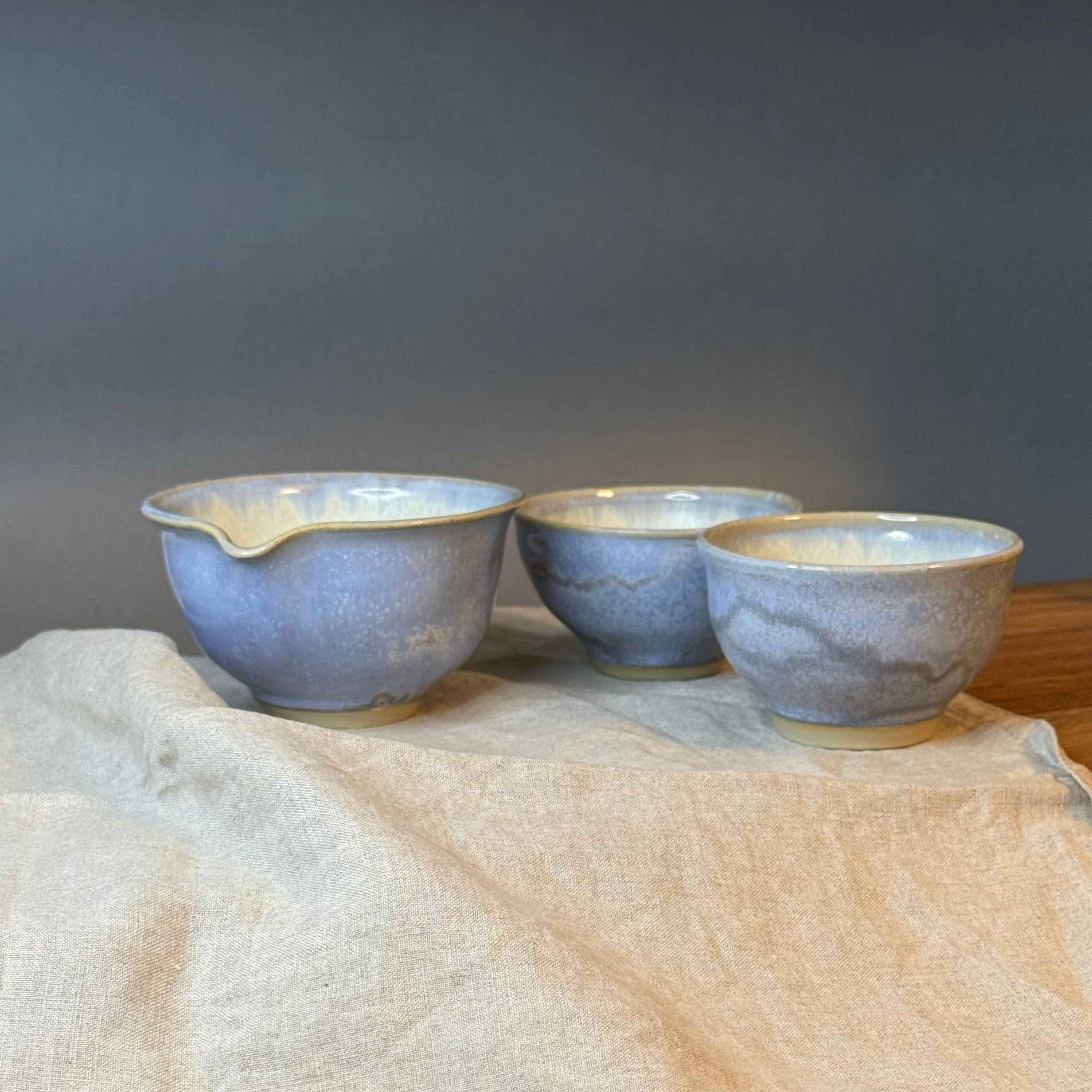 Czarki do ceremonii herbaty - chanoyu - „alabaster”