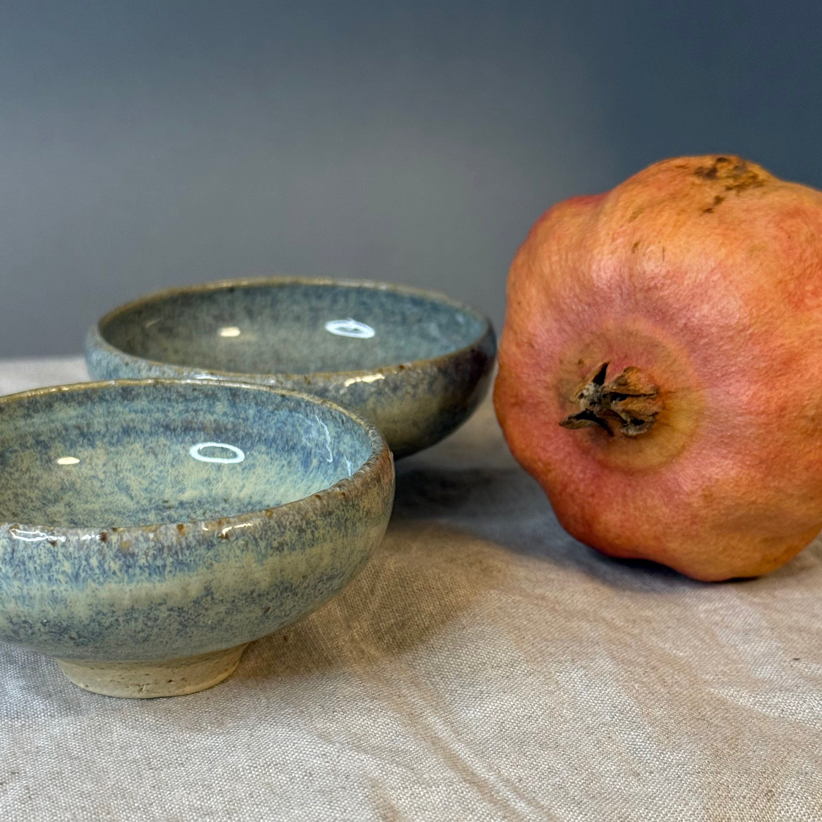 Małe otwarte czarki do ceremonii herbaty - „liść szałwi”