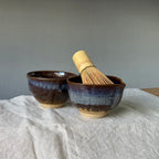 Czarki herbaciane - mame-matchachawan - komplet 2 sztuk - torfowe jezioro”