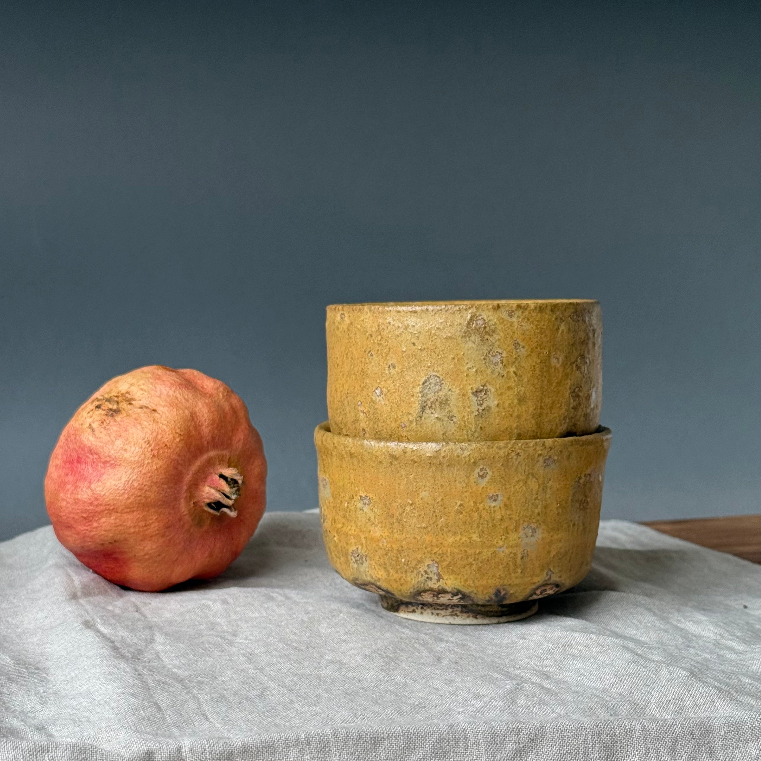 Mame-matchachawan - komplet dwóch czarek do herbaty matcha