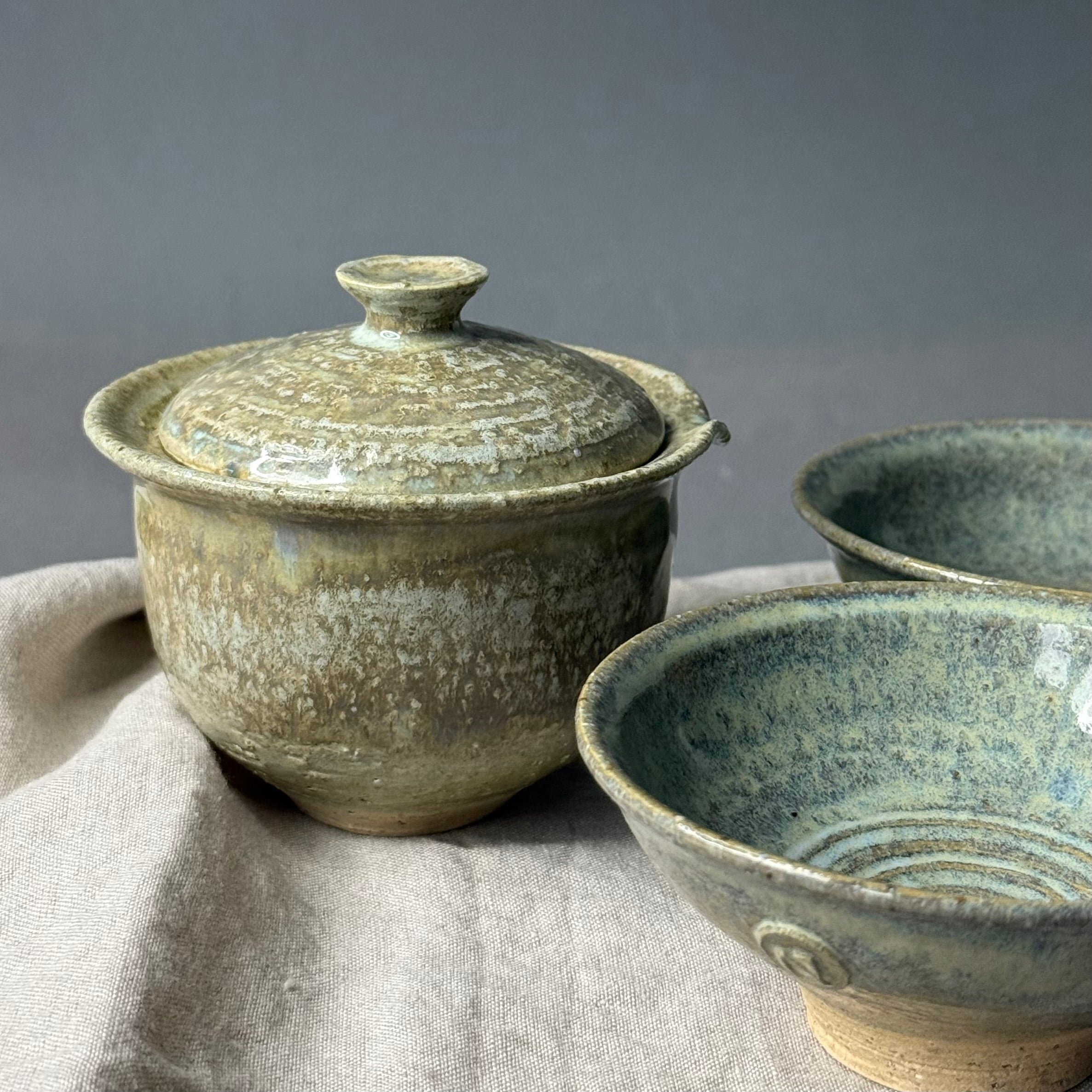 Zestaw herbaciany: gaiwan + 2 czarki