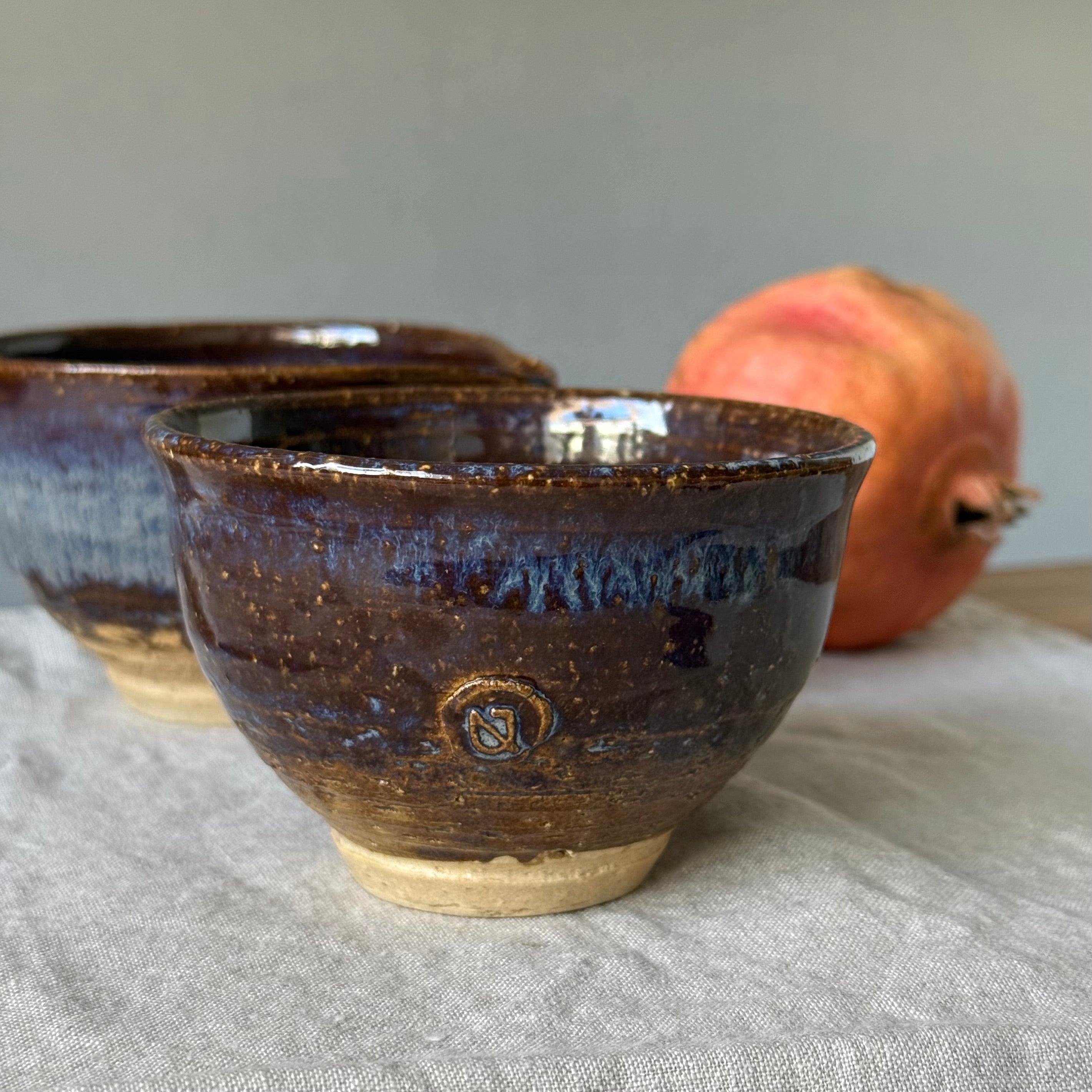 Czarki herbaciane - mame-matchachawan - komplet 2 sztuk - torfowe jezioro”