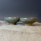 Małe otwarte czarki do ceremonii herbaty - „liść szałwi”