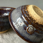 Czarki herbaciane - komplet 2 sztuk - „torfowe jezioro”