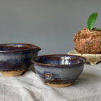 Czarki herbaciane - komplet 2 sztuk - „torfowe jezioro”