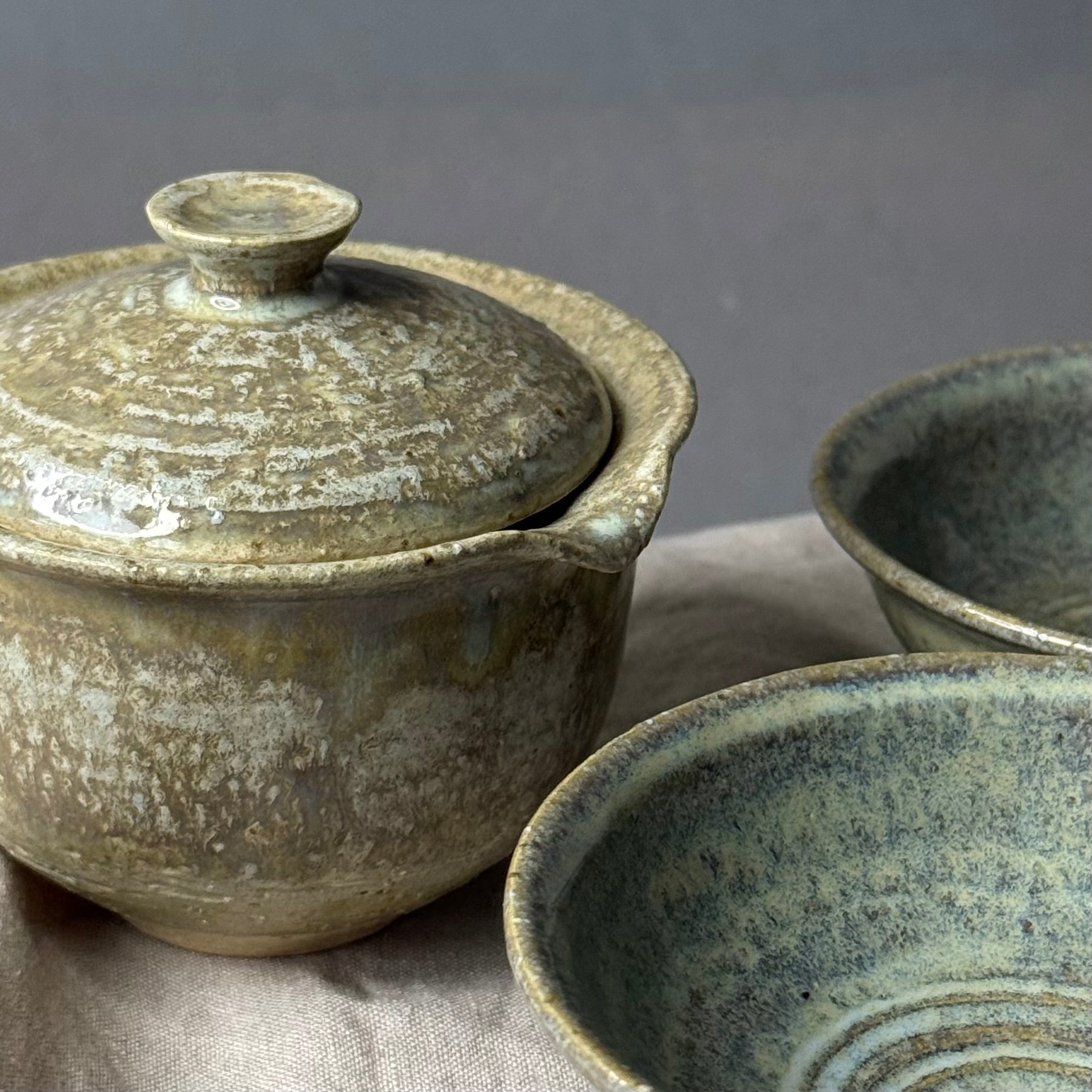 Zestaw herbaciany: gaiwan + 2 czarki