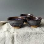 Czarki herbaciane - mame-matchachawan „torfowe jezioro” - komplet 3 elementowy