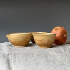 Czarki do herbaty - mame-matchachawan- komplet 3 elementowy - „imbir”