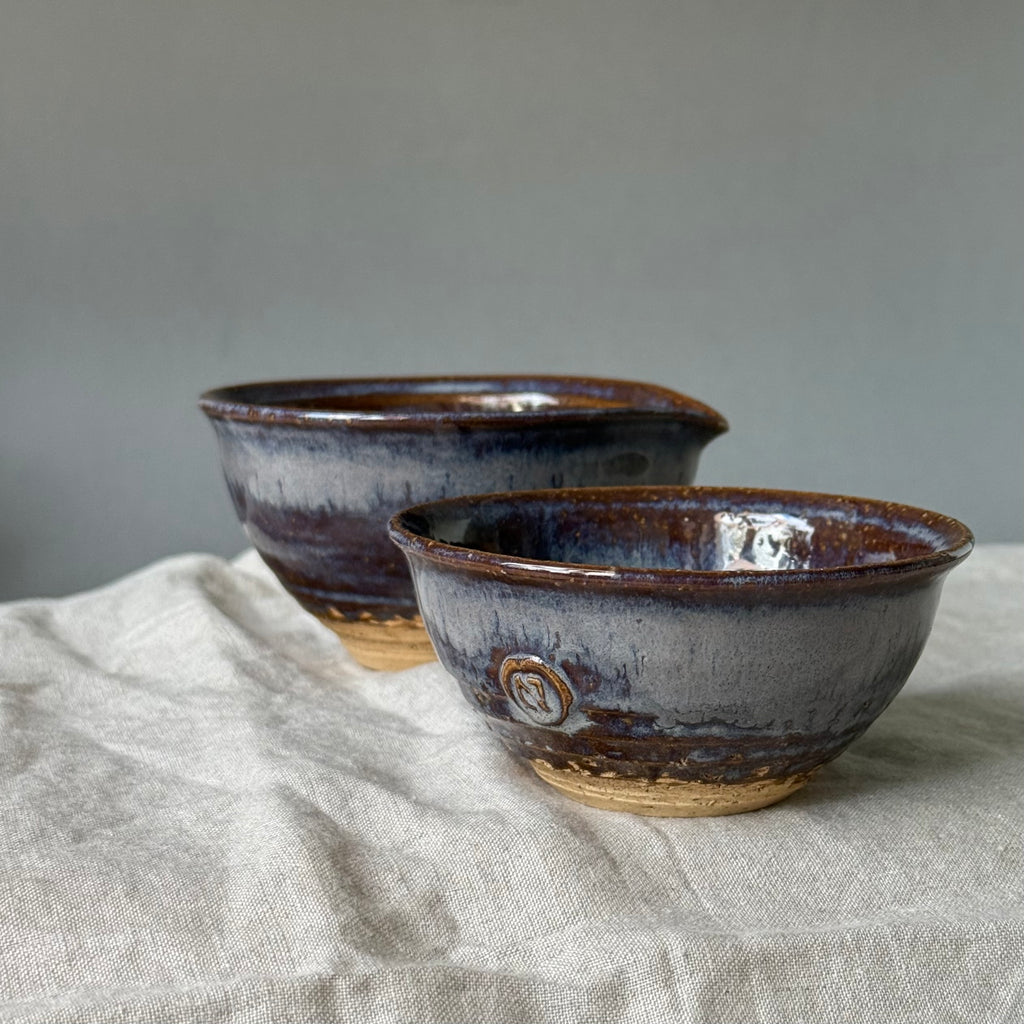 Czarki herbaciane - komplet 2 sztuk - „torfowe jezioro”