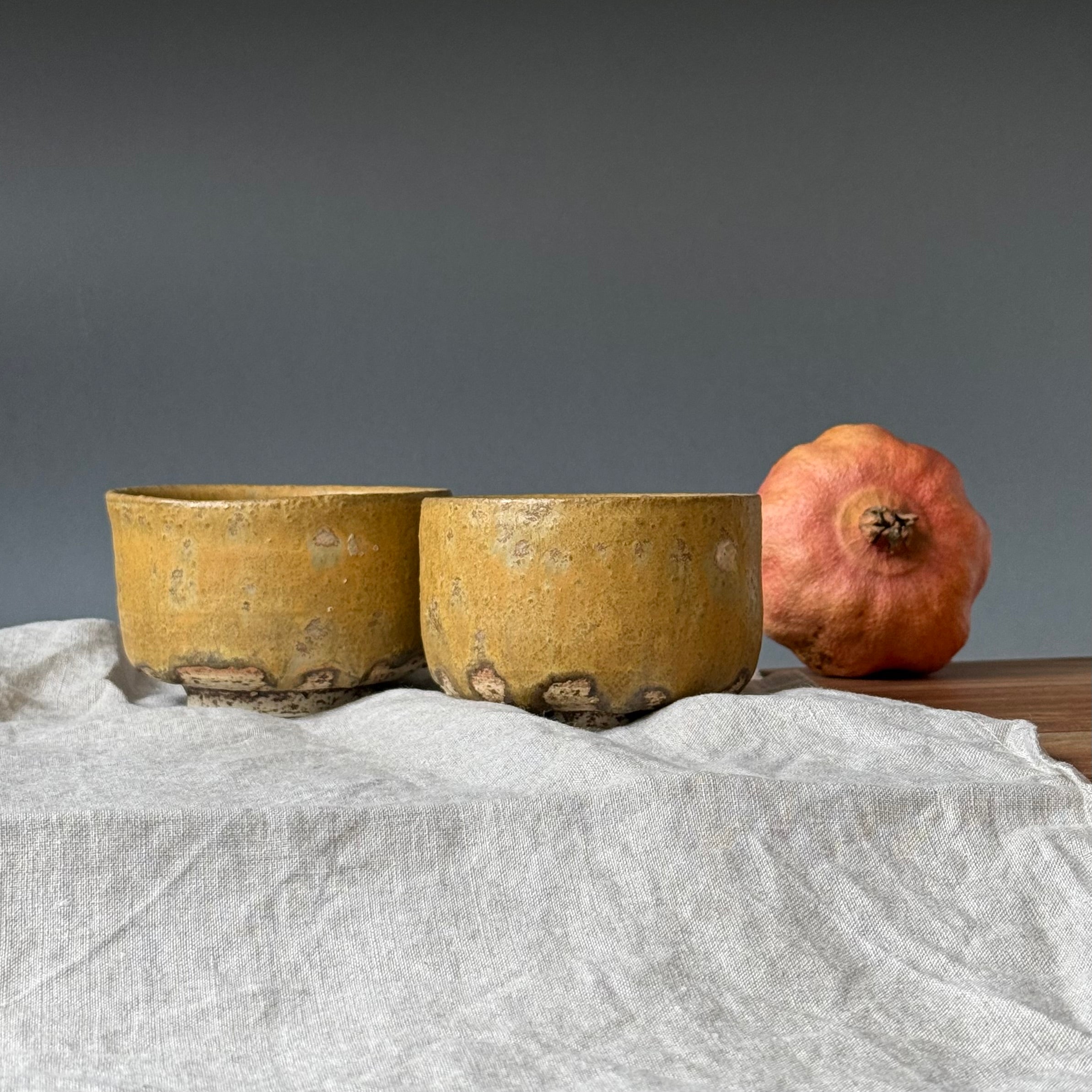 Mame-matchachawan - komplet dwóch czarek do herbaty matcha