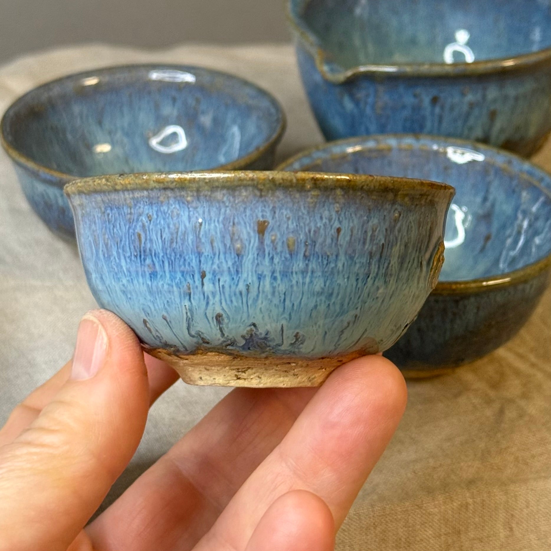 Komplet czarek do ceremonii herbaty - „tafla jeziora”