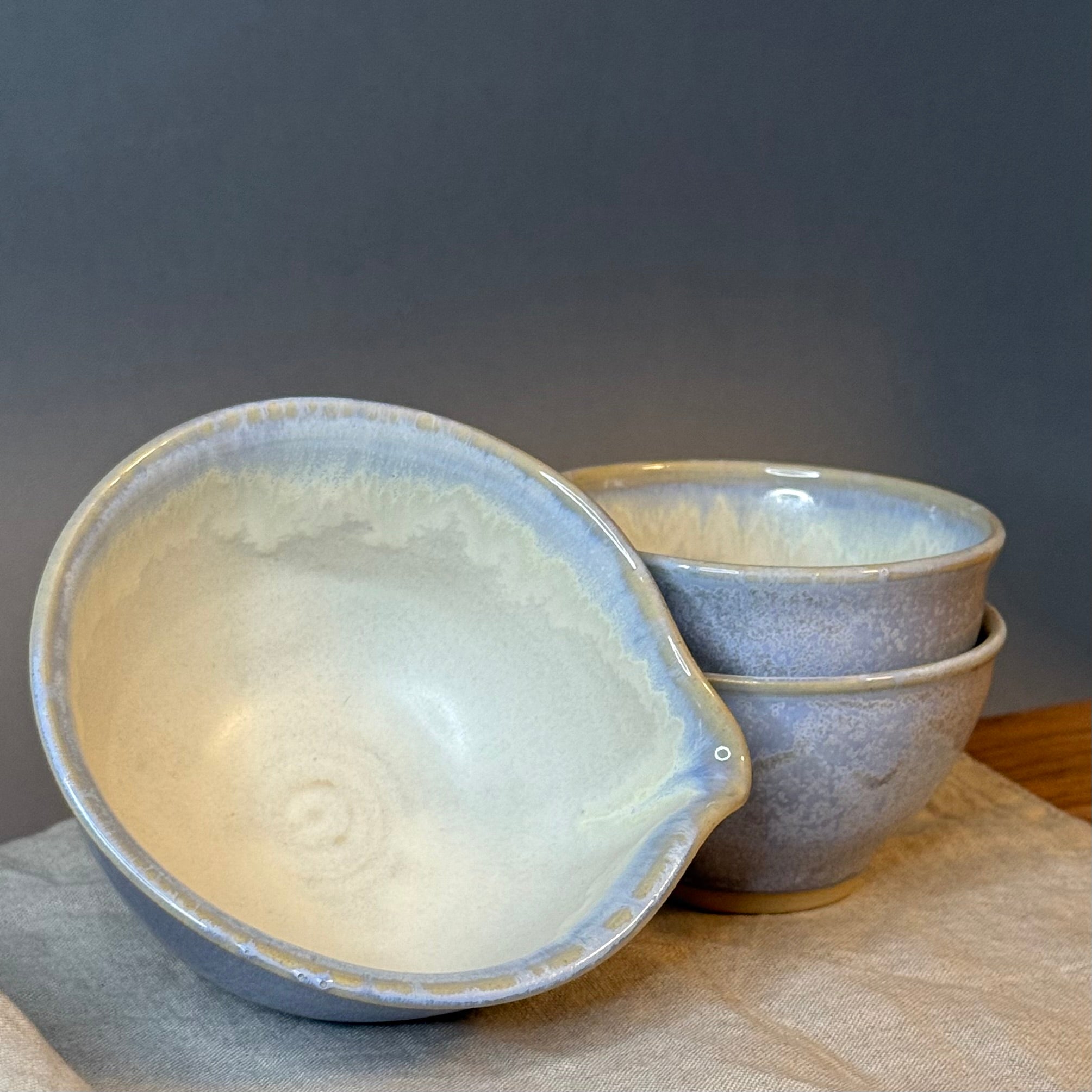 Czarki do ceremonii herbaty - chanoyu - „alabaster”