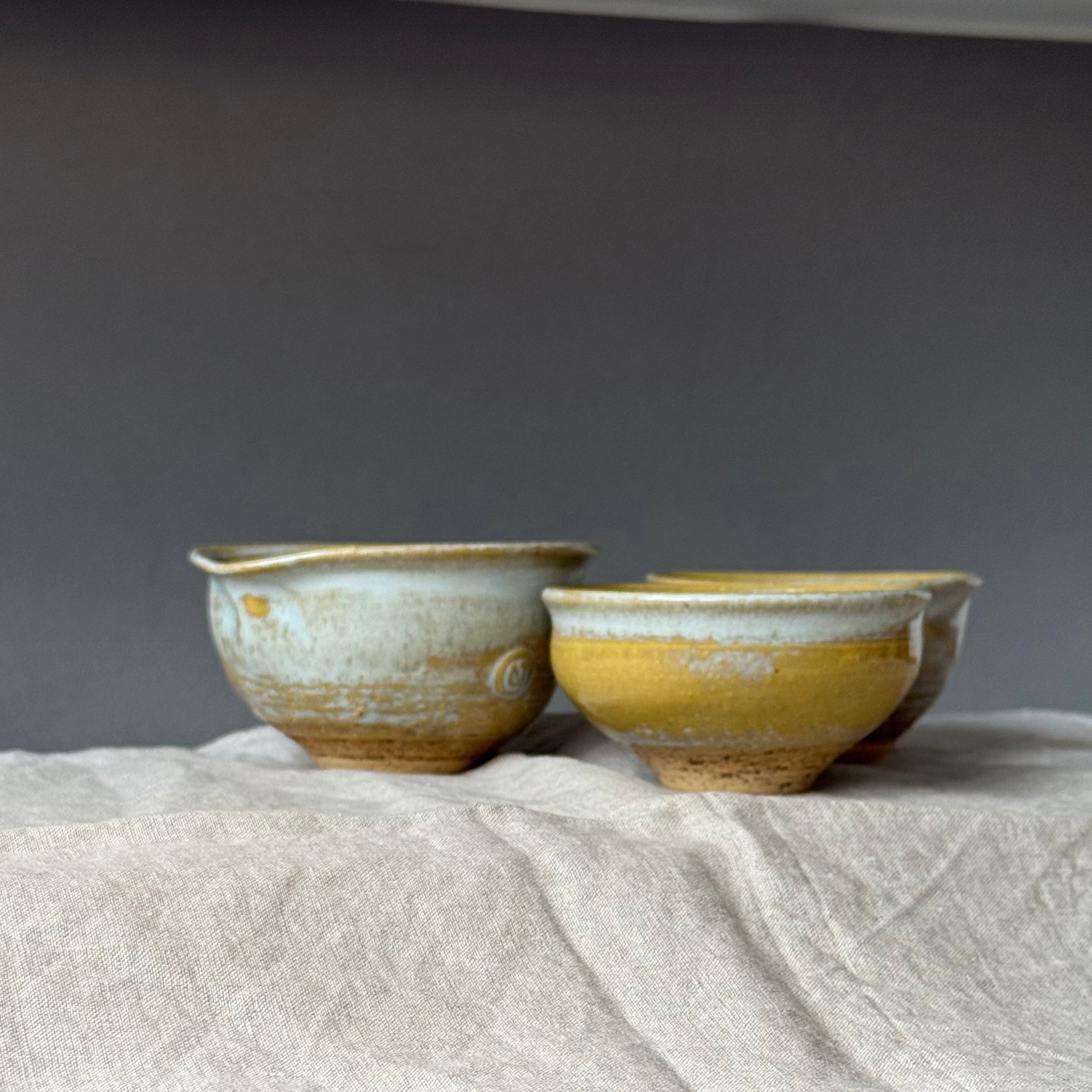 Czarki do herbaty - mame-matchachawan - komplet 3 sztuk