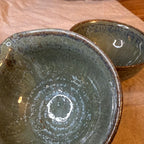 Komplet czarek herbacianych - mame-chawan - „malachitowa łąka”