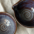 Czarki herbaciane - komplet 2 sztuk - „torfowe jezioro”