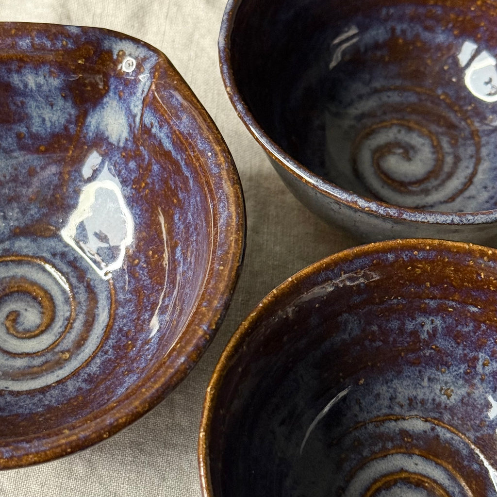 Czarki herbaciane - mame-matchachawan „torfowe jezioro” - komplet 3 elementowy