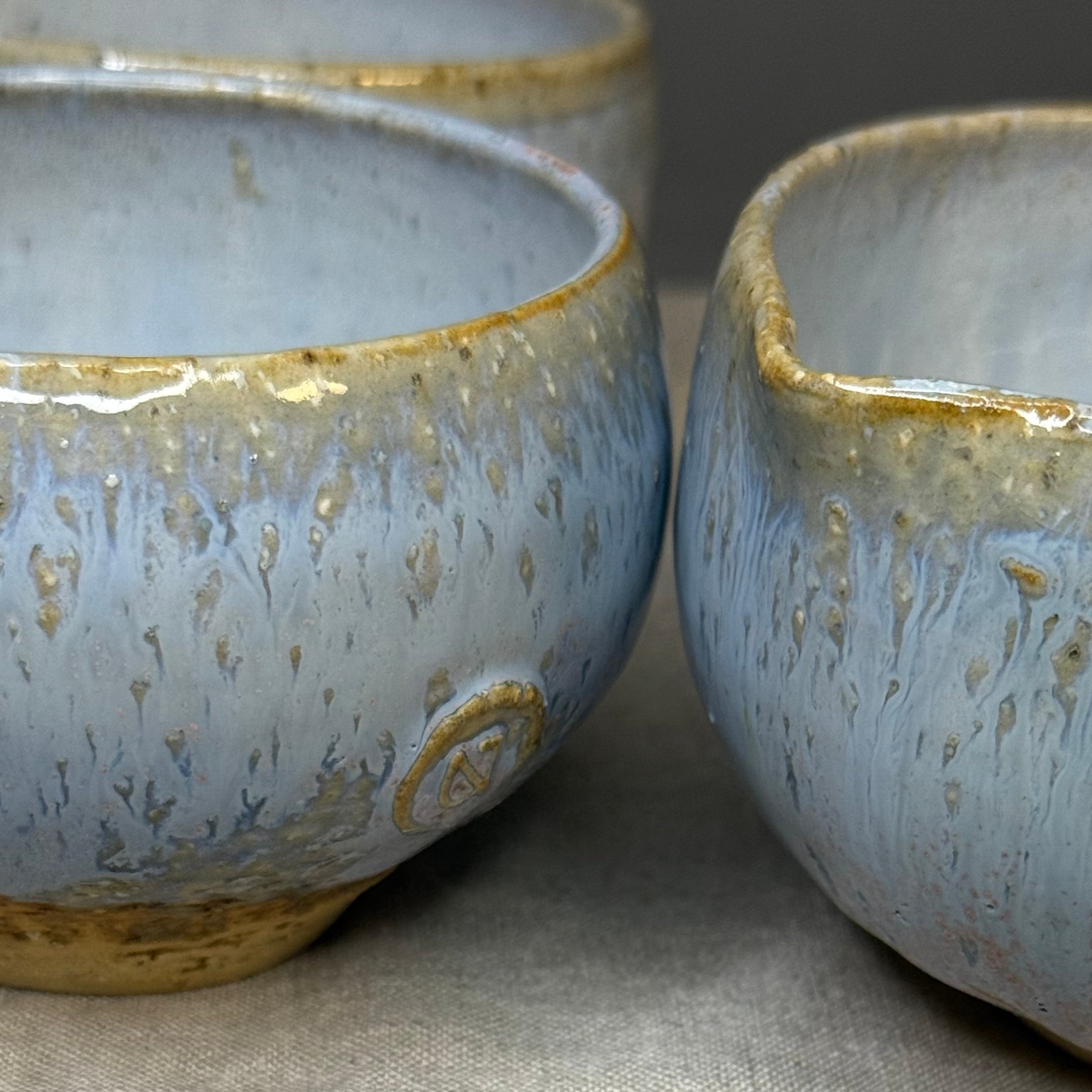 Komplet czarek herbacianych -mame-chawan - „jesienne niebo”