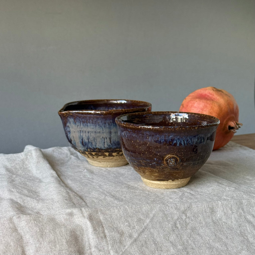 Czarki herbaciane - mame-matchachawan - komplet 2 sztuk - torfowe jezioro”