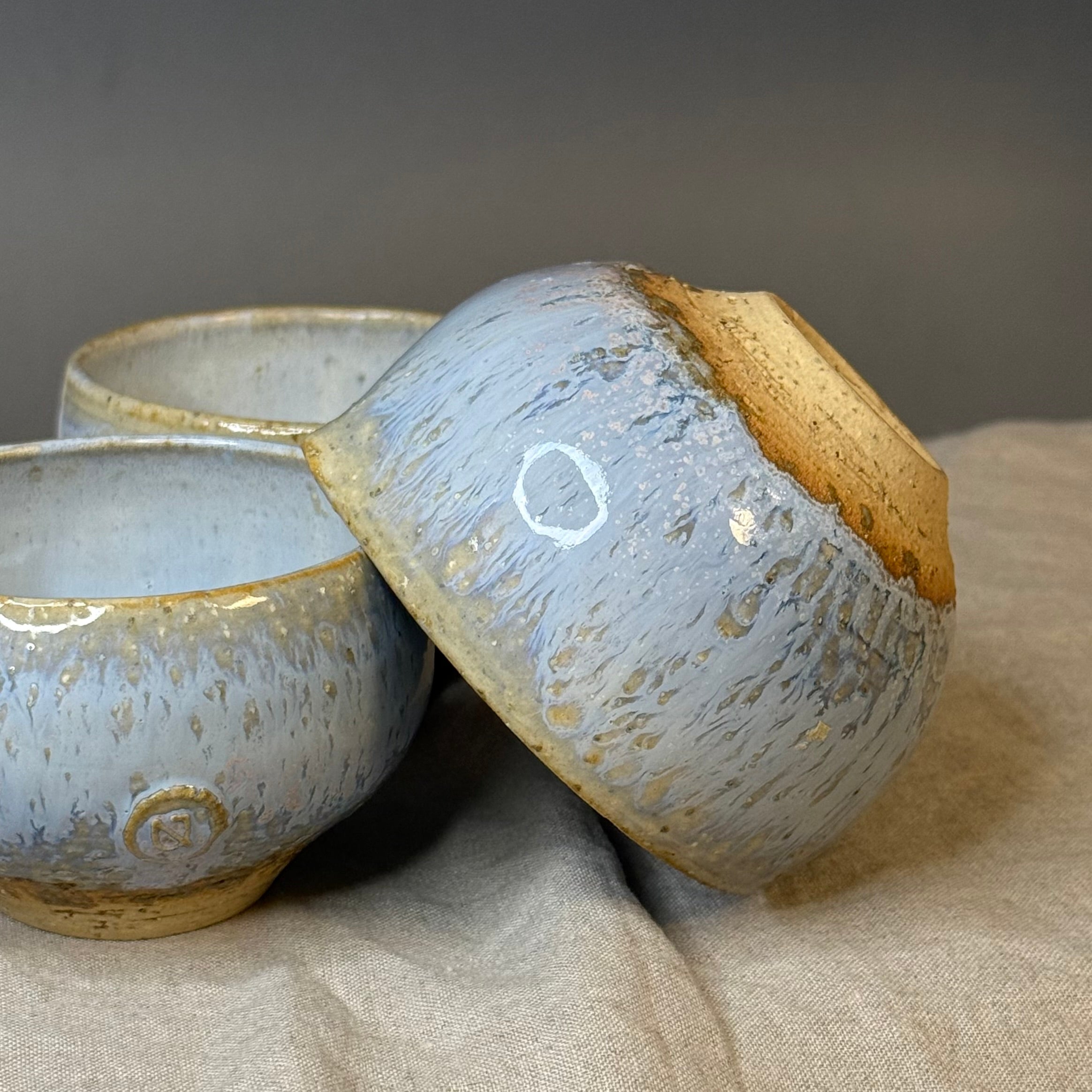 Komplet czarek herbacianych -mame-chawan - „jesienne niebo”