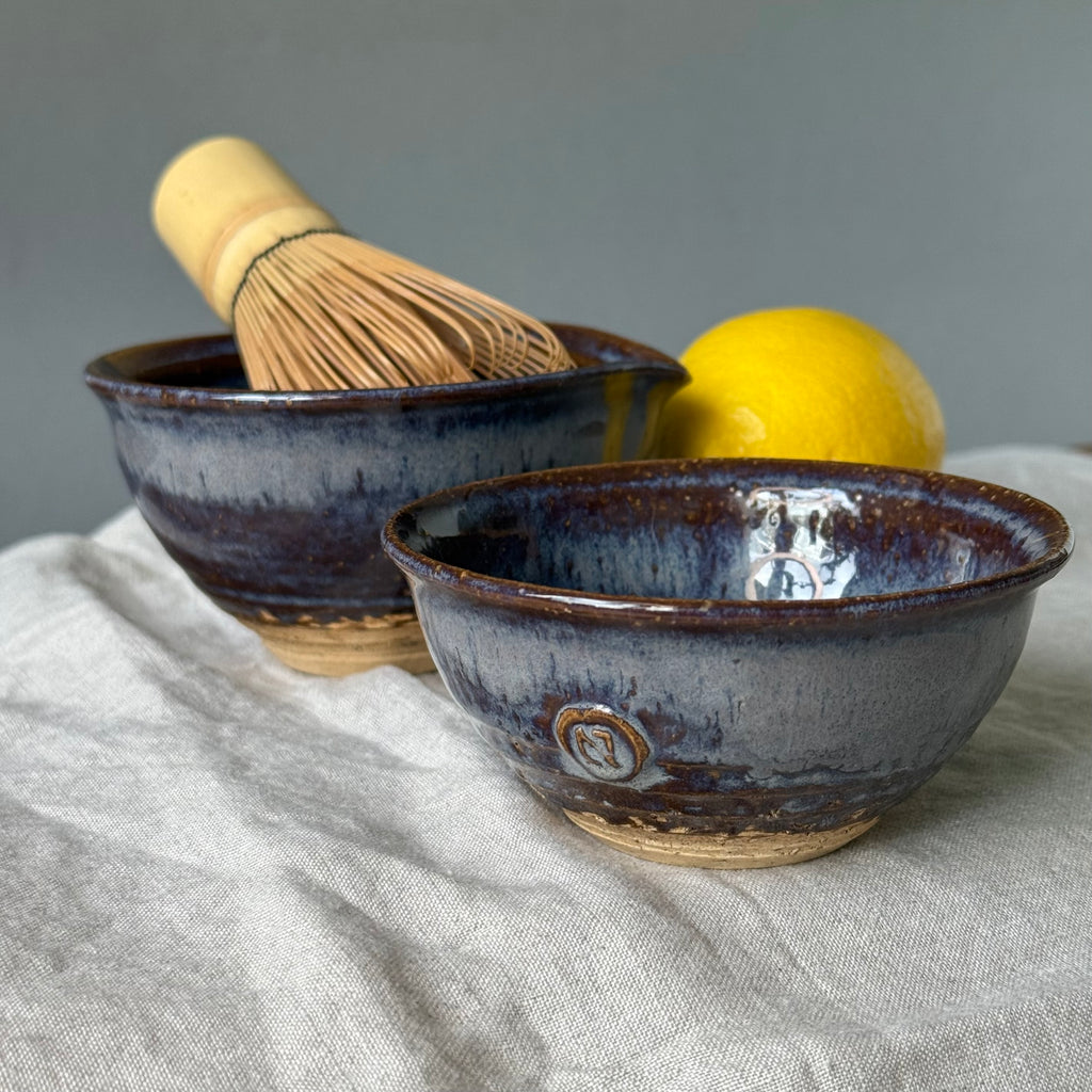 Czarki herbaciane - komplet 2 sztuk - „torfowe jezioro”