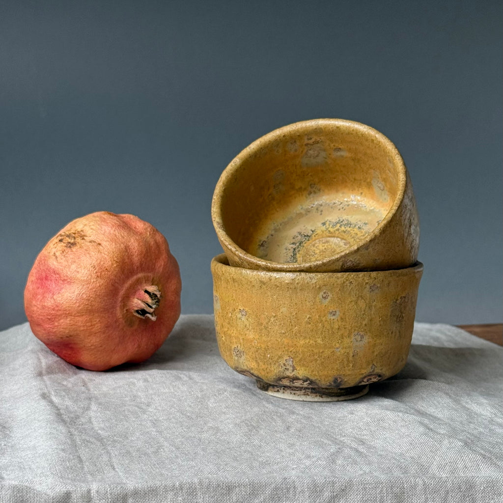 Mame-matchachawan - komplet dwóch czarek do herbaty matcha