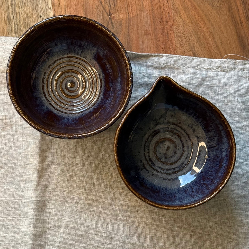 Czarki herbaciane - mame-matchachawan - komplet 2 sztuk - torfowe jezioro”