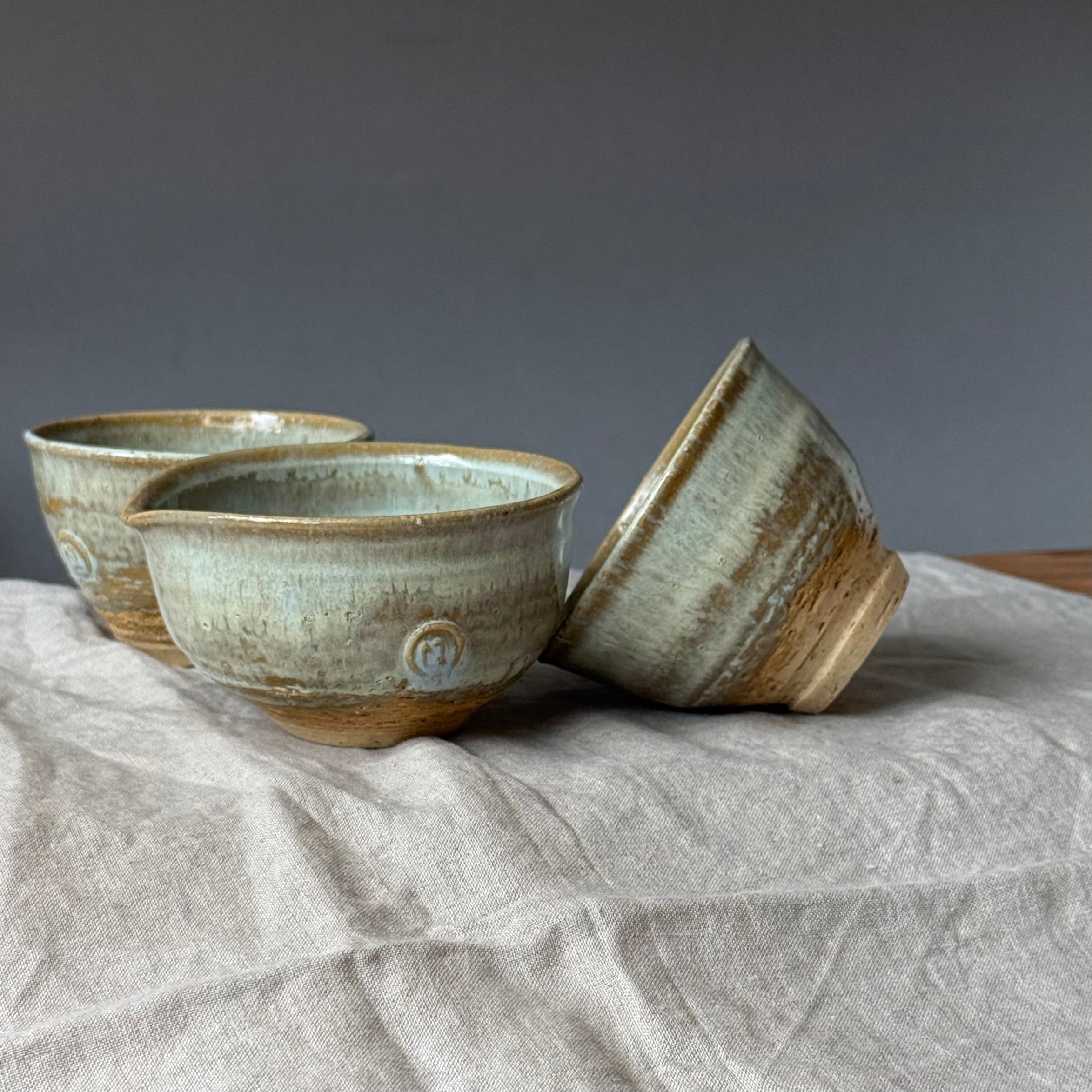 Czarki herbaciane - mame-matchachawan - komplet 3sztuk