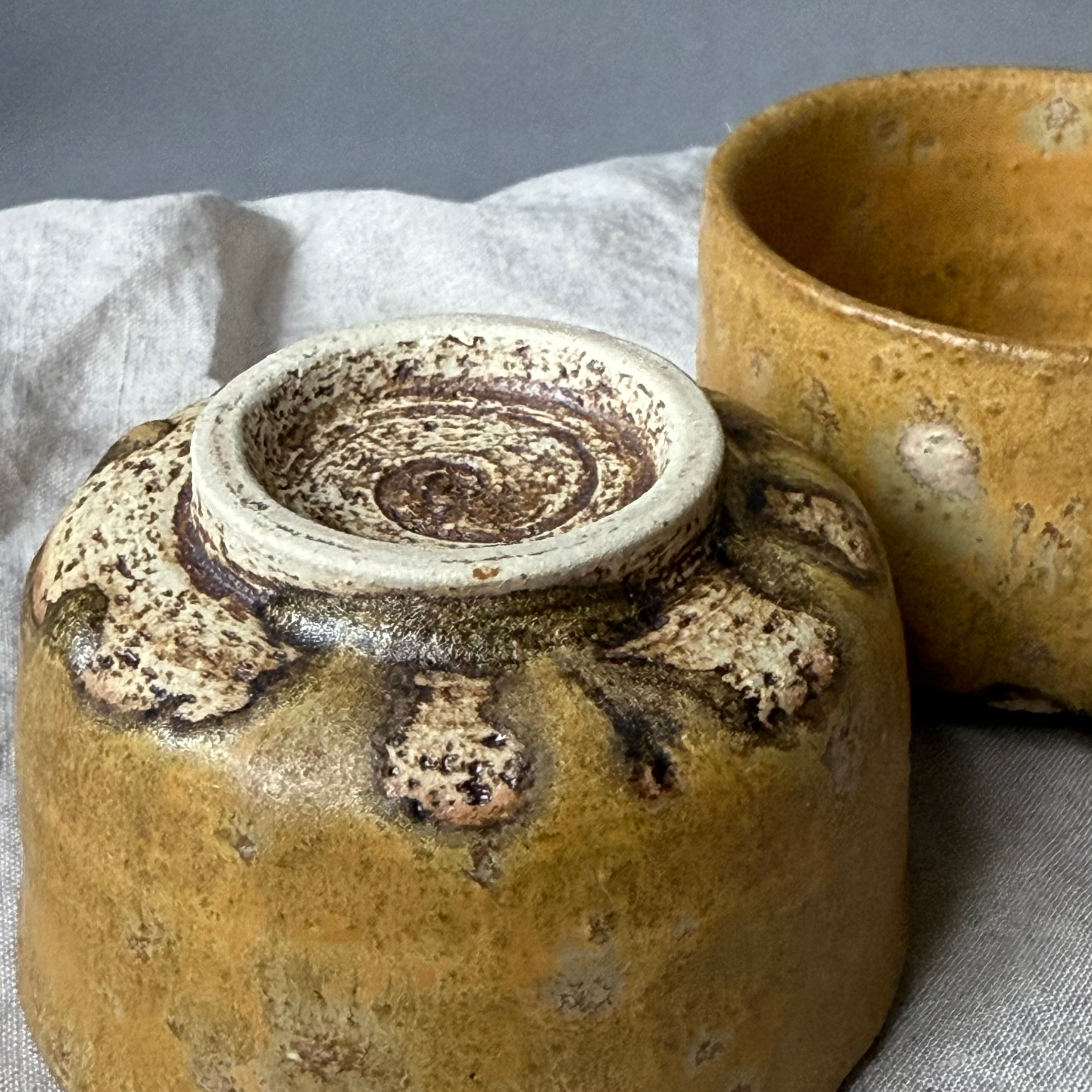 Mame-matchachawan - komplet dwóch czarek do herbaty matcha