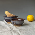 Czarki herbaciane - komplet 2 sztuk - „torfowe jezioro”