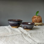 Czarki herbaciane - komplet 2 sztuk - „torfowe jezioro”