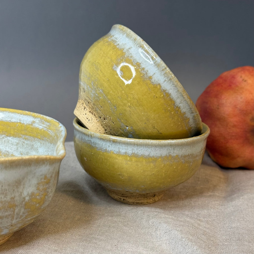 Komplet czarek w kształcie persymony do ceremonii herbaty 3 elementowy