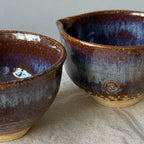 Czarki herbaciane - mame-matchachawan - komplet 2 sztuk - torfowe jezioro”