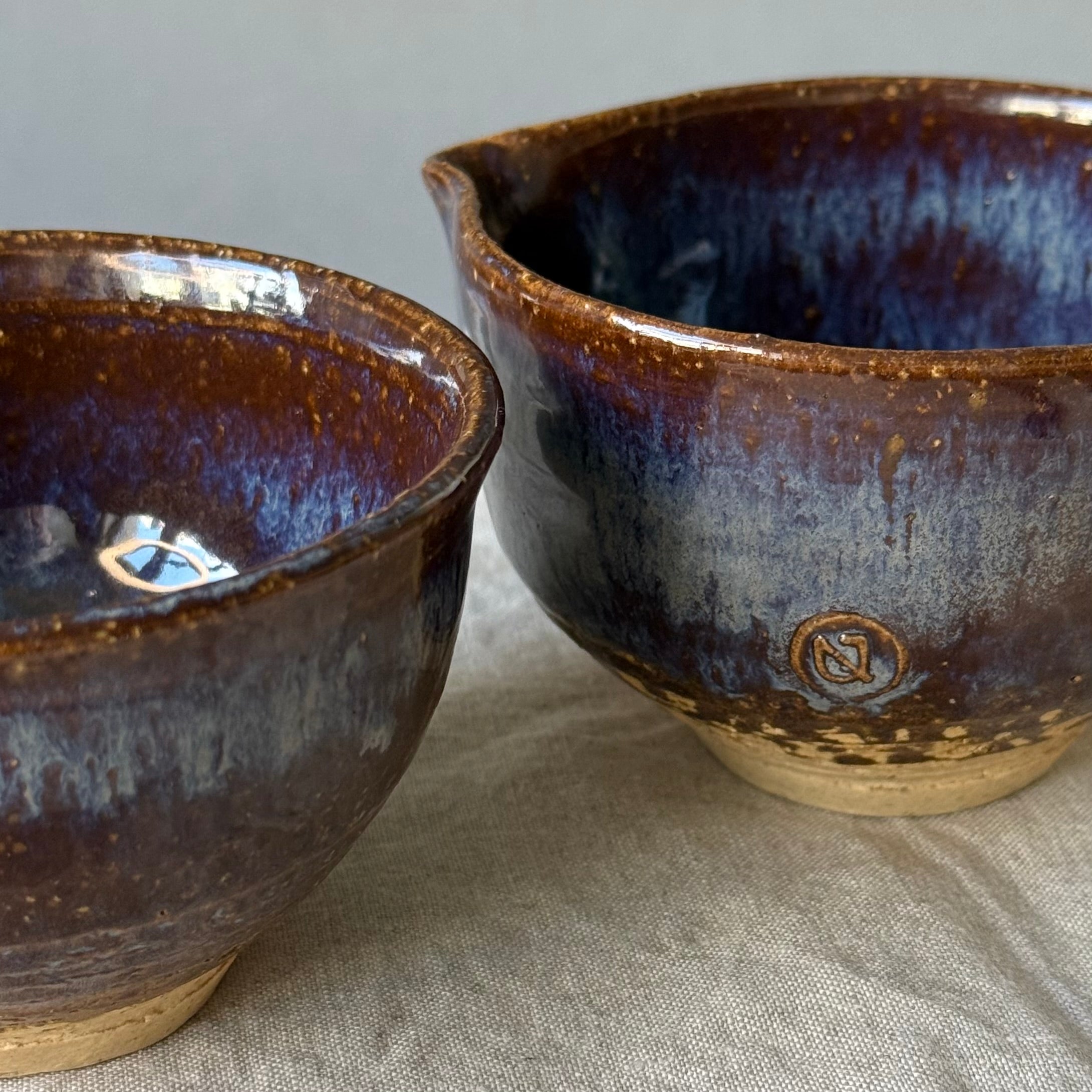 Czarki herbaciane - mame-matchachawan - komplet 2 sztuk - torfowe jezioro”