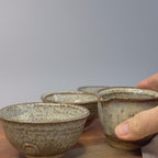 Ręcznie wykonany zestaw do herbaty japońskiej w stylu wabi-sabi – shiboridashi, gaiwan i 3 czarki